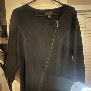 INC International Concepts Black Sweater Cardigan